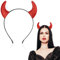 Haarreife mit Teufelshörner Teufelsohren Teufel Kostüm Accessoire Damen Kinder Haarband Faschingkostüme Karneval Kopfbedeckung Mottoparty Halloween Fasching Party (Rote Haarreife mit Teufelshörner)