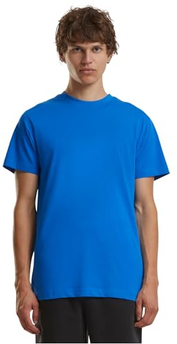 Build Your Brand Herren T-Shirt Round Neck, Männer Basic T-Shirt mit Rundhalsausschnit, Regular Fit, Baumwolle, Intenseblue, M