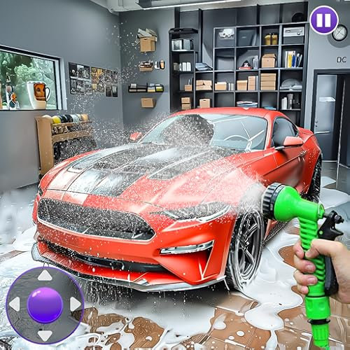 Mechanic Workshop Gas Station Power Washing Car Wash Up Simulator Cleaning Games