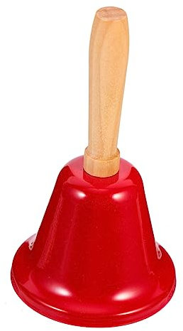 NOLITOY Weihnachtsglocke Metall Für Bar Restaurant Vintage Handglocke Mit Holzgriff Dekorative Rufglocke Für Heim Und Hotel
