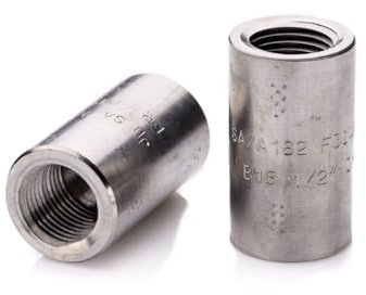 POLBERIS Mufa 3/8'' NPT 304L classe 3000 acciaio inossidabile a parete spessa ad alta pressione 206 bar acida manicotto tubolare in acciaio inox raccordo filettato filettatura pollici accoppiatore in