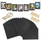 Ouligay 20 Stück Papier Bilderrahmen 10x15 cm, Papier Fotorahmen Pappe Fotogirlande zum Aufhängen mit 20 Holzklammern und 2 Hanfseil, Foto Girlande für Geburtstag Hochzeit Party DIY Wand Dekoration