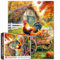America Farm-Puzzle, 1000 Teile für Erwachsene, Familien (Hahn, Blockhütte, Kürbis, Blumen), Teile passen perfekt zusammen, 50 x 70 cm, Holzhaus-Aufführung, gerahmte magische Puzzlekunst