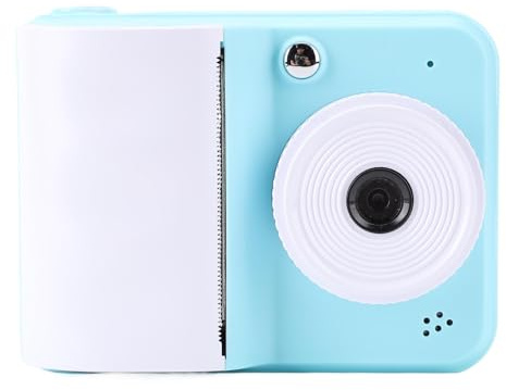 Sofortdruckkamera mit 48MP & 1080P Video, 2,4 Zoll Bildschirm, Thermaldruck in 10 Sekunden, Tragbare Sofortbildkamera mit Druckpapier (Blau)