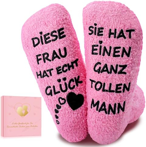 ZIENZENGYA Geschenke für Männer Frauen, Jahrestag Geschenk für Ihn Sie, Partner Geschenk für Freund Valentinstag | Weihnachten | Hochzeitstag, Lustige Socken Damen/Herren