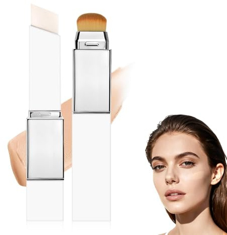 Color Changing Foundation Stick mit Bürste, Feuchtigkeitsspendende und Leichte Abdeckcreme, Farbwechselndes Foundation-Stick, Cremestift für Alle Hauttypen