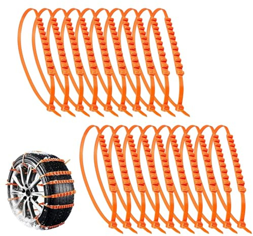 Reifen Schneeketten, 20 Stück Schneeketten Für Winter Autoreifen, Schneereifen Kabelbinder, Schneereifengurte, Für Auto SUV Pickup Trucks