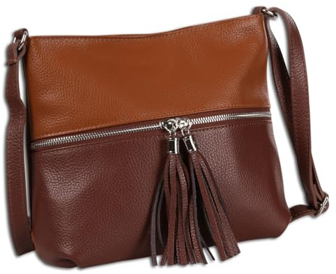 Toscanto Tasche hellbraun, braun Umhängetasche mittel 30x23cmx10cm OTT195UCN
