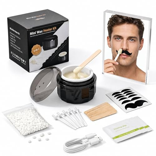 Nasenhaarentferner USB-Wachswärmer Nose Wax Kit für Männer