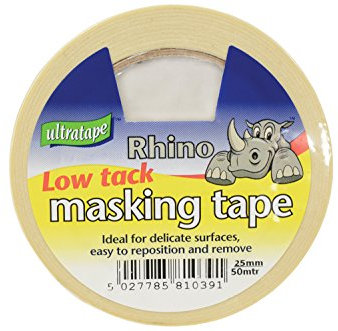 Ultratape LTMT1 Abdeckband mit geringer Klebkraft, 25 mm