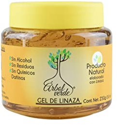 Árbol Verde Leinsamen Haargel - Natürliches Haarstyling-Gel mit Rosmarin - Alkoholfrei, Rückstandsfrei - Starker Halt & Glanz - 250 ml - Made in Mexico