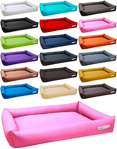 dogsfavorite, Hundebett Starter aus Kunstleder, Hundekissen, Pflegeleicht, 100 x 75 cm, pink