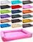 dogsfavorite, Hundebett Starter aus Kunstleder, Hundekissen, Pflegeleicht, 100 x 75 cm, pink