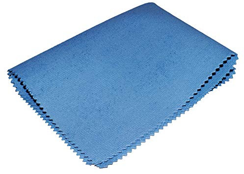 Sonty 5 Stück Edelstahl Reinigungstücher Microfaser PU, ca. 35 x 40 cm blau (5)