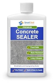 Smartseal Premium Concrete Sealer - Easy to Apply Concrete Sealer - High Protection Concrete Sealant, Oil and Water Repellent, Food Safe. Suitable For All Concrete Surfaces- 100 ml Sample
