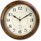 Kesin Wanduhr aus Holz, 35,6 cm, geräuschlos, groß, dekorativ, batteriebetrieben, Nicht tickend, analoge Retro-Uhr für Wohnzimmer, Küche, Schlafzimmer