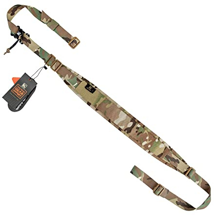 KRYDEX Tactical 2 Point Sling Rifle Sling Wide Shoulder Padded Strap,Length Adjustable (MC)