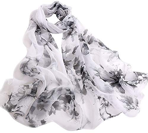 YEBIRAL Damen Schal Ganzjährig Chiffon Einfarbig Super Weich Deckenschal Halstuch (Einheitsgröße, Y-01Mehrfarbig-C)