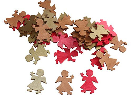 trf 36 STK Holz Engel Gold rot braun Herbstdeko Weihnachtsdeko Holzengel Putte Schutzengel Trauer Allerheiligen Floristik Basteln Adventsgestecke Adventskranz