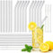 Glass Straws Reusable, 25 Pcs Transparent Drinking Straw, 10 Straight Glass Straws and 10 Curved Glass Straws with 5 Cleaning Brushes for Smoothies Milkshake and Cocktail Straws