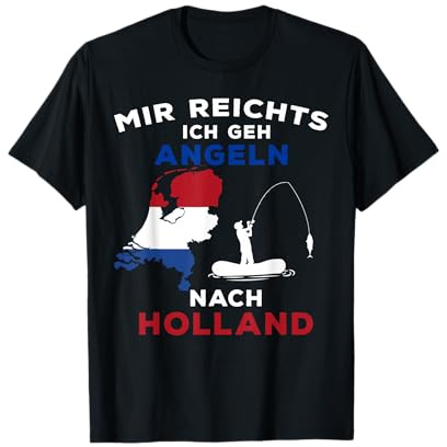 Angeln in Holland, Hobby, Fischsport, Angler T-Shirt