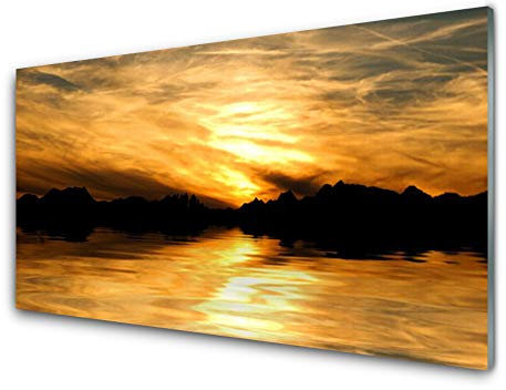 Tulup Glasbilder 100x50cm - Wandbild Druck auf Glas XXL Panorama-Bild Wandbilder aus Echt-Glas Sicherheitsglas Kunstdruck für Küche Wohnzimmer Abstrakt Kunst