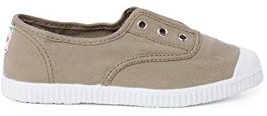 Pisamonas Zapatillas Lona Punta Goma Sin Cordones Talla 34 Color Verde Militar