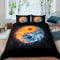 Yin Yang Bettbezug Set Boho Trippy Psychedelische Kunst Bettwäsche Set 135x200cm für Kinder Jungen Mädchen Teenager Dekor Feuer Wasser Klatsch Muster Betten Set Traditionelles Ying Yang Thema