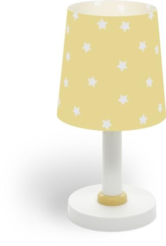 Dalber Kinder Tischlampe Nachttischlampe kinderzimmer Star Light Sterne Gelb, 82211A, E14