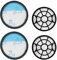 4 Stück HEPA Filter Set für Rowenta RO2910EA RO2913 RO2915EA RO2932EA RO2933 RO2957EA RO2981EA Swift Power Cyclonic Staubsauger, Ersetzt ZR904301 Staubsaugerfilter Ersatzteile Zubehör
