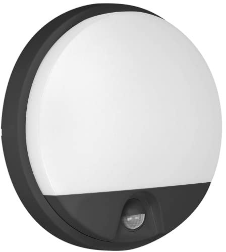 Advitit Agat Modern Aussenlampe mit Bewegungsmelder 4000K IP54 (800lm Schwarz)