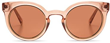 KOMONO Lulu Dry Rose Gold Rim Lunettes de soleil unisexes œil de chat en Bio-Nylon pour homme et femme avec protection UV et verres résistants aux rayures