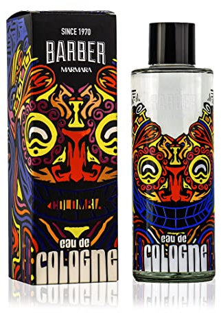 BARBER MARMARA COLOMBIA Eau de Cologne Édition Limitée 500ml | Bouteille en verre de cologne pour hommes | emballage cadeau | Parfum Homme | Après-rasage Hommes | cadeau pour homme