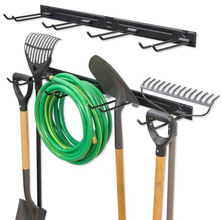 StoreYourBoard BLAT Tool Storage Rack, Garage Wall Organizer, Garden Tools, Shovels, Rakes, Brooms, Holds 250 lbs