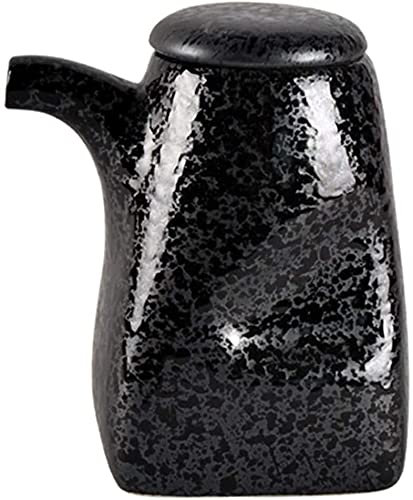 TONZN Bouteille de vinaigre Anti-Fuite, Bouteilles d'huile en céramique créative Bouteille de Distributeur de céramique Huile d'olive Sauce soja vinaigre bidon de Stockage de Cruet (D)