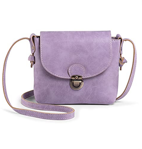 LaRechor Kleine Umhängetasche Damen mit Sicher Schloss, Vegan Leder Handtasche Mini Mädchen Teenager Frauen Tasche zum Umhängen