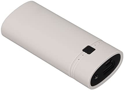 Power Bank Case Kit, 2X 18650 Cargador de Batería DIY Box, USB Power Bank Shell para Smartphone (Blanco)