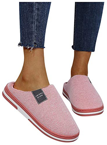 Generisch Hausschuhe Damen Winter Plüsch Pantoffeln Herren Warm Filzpantoffeln Frauen Bequeme Slippers Unisex