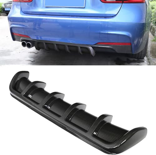 VeroCh Auto Universal ABS Heckschürzen Heckspoiler Diffusor-Splitter, für Audi A4 B8 B9 Avant 2008-2015 die hintere Lippe im Haiflosse Stoßstangenstil, B/Carbon Fiber pattern-67cm