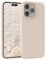 EAZY CASE - Custodia in silicone per iPhone 15 Pro Max Custodia morbida protettiva con protezione della fotocamera Protezione sottile Premium Cover TPU Telefono Bumper in Beige