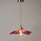 MODEBHD Lila Glas-Tropfenlampe, Messingbeschläge, Pendelleuchten, Blume, nordische Wandleuchte, Hängelampe, Kronleuchter, Küche, Leuchten, Decke für Wohnzimmer, Kinderzimmer, Hängeleuchte