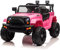 Karlhome 12V Electric Ride on Cars for Kids, Electric Ride-ons with Remote Control, 2 Motors Ride on Off Road Truck Toy w/Openable Doors, Slow Start, Horn, LED Lights, MP3 Radio, 3 Speeds (Pink)
