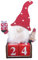 DRESSOOS 1stk Weihnachtskalender Vintage Adventskalender Urlaubs-countdown Weihnachten Ewiger Kalender Nordische Zwerge Weihnachten Kalender Kalenderblock Holz Combo-platte Dreidimensional