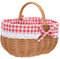 SEWOART Picknickkorb flechtkorb Frucht gewebter Halter eierkorb Laib Brot Weidenkorb Camping-Aufbewahrungskorb Dessertkorb Handbuch Gewobener Korb Lebensmittel Früchtekorb Reisen