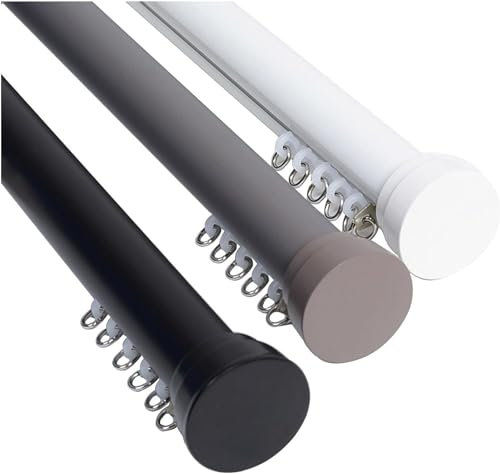 Aluminium-Vorhangschienen-Set, verschiebbare Vorhangschiene, Wandschiene, Raumteiler-Vorhangstangensystem, for Wohnzimmer-Schlafzimmer-Vorhangstange (Color : C, Size : 160cm/5.2ft/2 * 80cm)