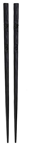 Juego de palillos con contenido antideslizante 1 palillos chino-japoneses par de aleaciones Mesa redonda Decoración de cocina (B, B)