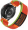 Kamita Nylon Sport Bracelets Compatible avec Samsung Galaxy Watch Série, Bande de Remplacement Réglable pour Femme et Homme, élastique Trail Loop Watchband pour Galaxy Watch 7 6 5 4 FE (Orange-vert)