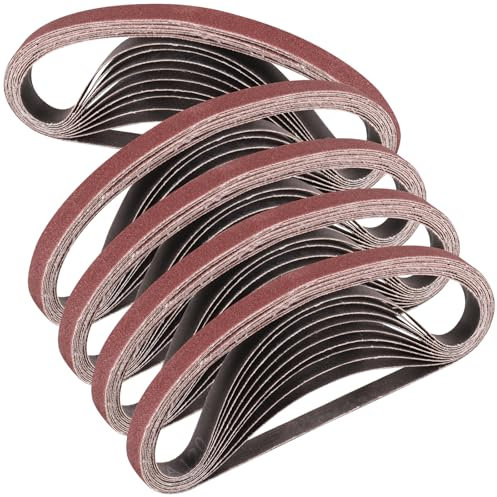 STEBRUAM Bande Abrasive 13 x 457 mm,50PCS 150 grain Ensemble de Bandes Abrasives