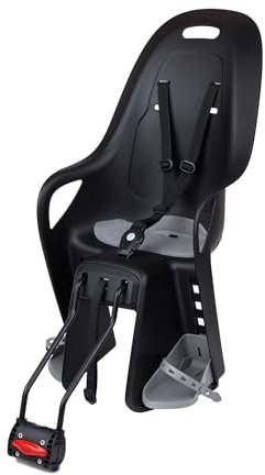 POLISPORT 8408100005 - Siège arrière KOARI pour vélo avec roue de 29'' ou petit cadre adapté aux enfants d'un poids maximum de 22 kg avec ancrage au cadre en Noir/Gris