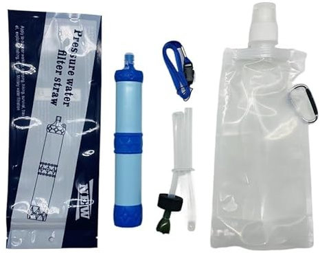 GZE-KODJFKPO Paille filtrante à Eau Portable - Purificateur d'eau Personnel for la randonnée, Les Voyages, Le Camping et Les Aventures en Plein air(D)